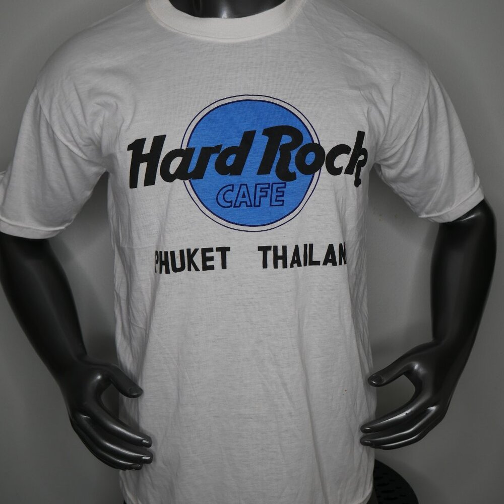 Hard Rock Café Phuket Thailand White Classic Logo T-Shirt Men’s Size Medium